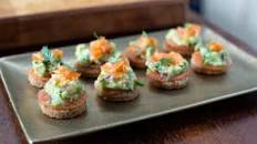 Smoked Salmon and Guacamole Canapes