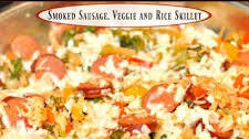 Smoked Sausage, Veggie and Rice Skillet