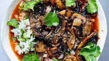 Smoky Spicy Broth with Mushrooms & Rice