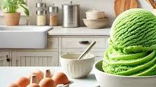 Smooth and Thick Homemade Matcha Ice Cream