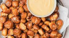 Soft Pretzel Bites with Mustard Cheese Dip