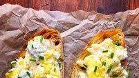 Soft Scrambled Ricotta Eggs Toast