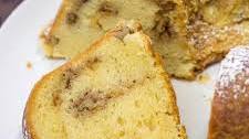 Sour Cream Pound Cake with Cinnamon Walnut Swirl