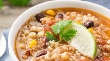 Southwest Chicken Quinoa Soup
