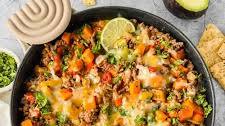 Southwest Skillet Ground Beef and Sweet Potato Recipe