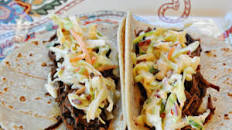 Southwestern Brisket Tacos with Chipotle Slaw