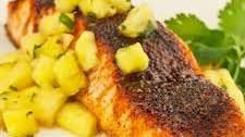 Southwestern Maple Glazed Salmon with Pineapple Salsa