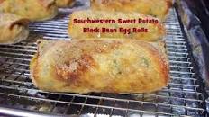 Southwestern Sweet Potato Black Bean Egg Rolls
