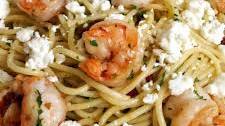 Spaghetti with Shrimp and Feta