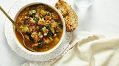 Spiced Red Lentil, Tomato, and Kale Soup