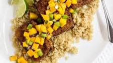 Spiced Tofu with Mango Salsa
