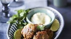 Spiced crab cakes with lemon & lime aïoli