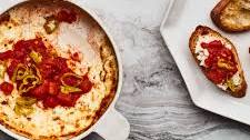 Spicy Baked Ricotta and Pepper Dip
