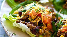 Spicy Beef Taco Salad Lettuce Wraps