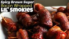 Spicy Brown Sugar Bacon Wrapped Lil' Smokies