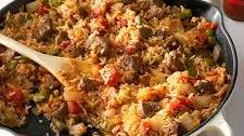 Spicy Cajun Sausage and Rice Skillet
