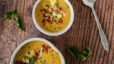 Spicy Chipotle Corn Chowder with Bacon