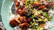 Spicy Chipotle Honey Salmon Bowls