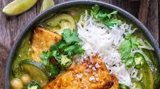 Spicy Coconut Lime Curry with Crispy Marinated Tofu