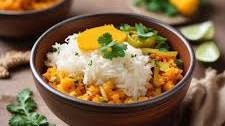 Spicy Mango Pickle Rice Bowl