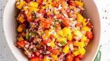 Spicy Mango Salsa with Tomatoes