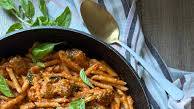 Spicy Penne Rosé with Sausage & Spinach