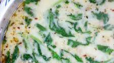 Spicy Sausage Potato Soup with Spinach