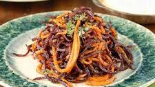 Spicy Spiralized Garlic-Cinnamon Sweet Potato Noodles