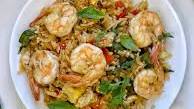 Spicy Thai Basil Shrimp Fried Rice