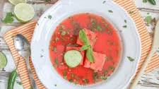 Spicy Watermelon Gazpacho Soup