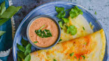 Spicy egg dosa