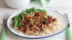 Spicy pork and tofu stir-fry