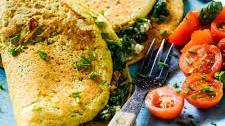 Spinach And Feta Chickpea Pancakes