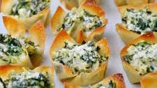 Spinach-Artichoke Dip Wonton Cups