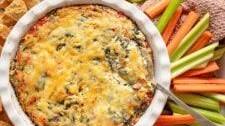 Spinach Artichoke Dip with Roasted Red Peppers