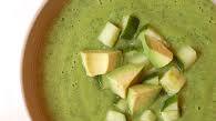 Spinach Avocado Soup with Salsa Verde