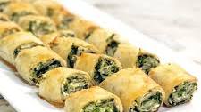 Spinach Feta Phyllo Rolls
