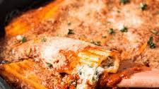 Spinach Mushroom and Ricotta Cheese Manicotti