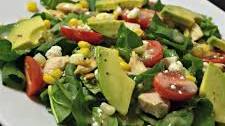 Spinach Salad with Chicken, Avocado, and Goat Cheese