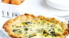 Spinach and Broccoli Quiche