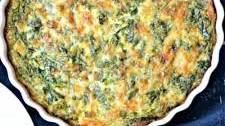 Spinach and Broccoli Quiche