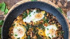 Spinach and Mushroom Egg Skillet