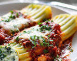 Spinach and Three Cheese Manicotti