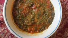 Spinach and Tomato Dal (Indian Lentil Soup)