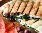 Spinach and cheese pita pocket