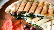 Spinach and cheese pita pocket