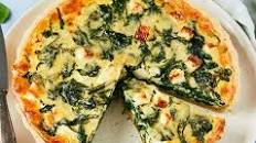 Spinach & feta quiche