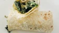 Spinach mushroom egg wrap