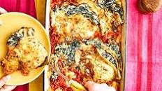 Spinach & ricotta pancake bake