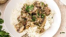 Steak Tips with Creamy Mushroom Sauce